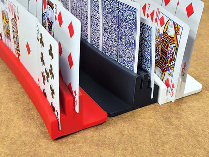 Personalize Playing cardholder: Curved, Two-Tier Plastic Stand, US Made
