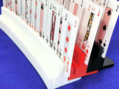 Personalize Playing cardholder: Curved, Two-Tier Plastic Stand, US Made