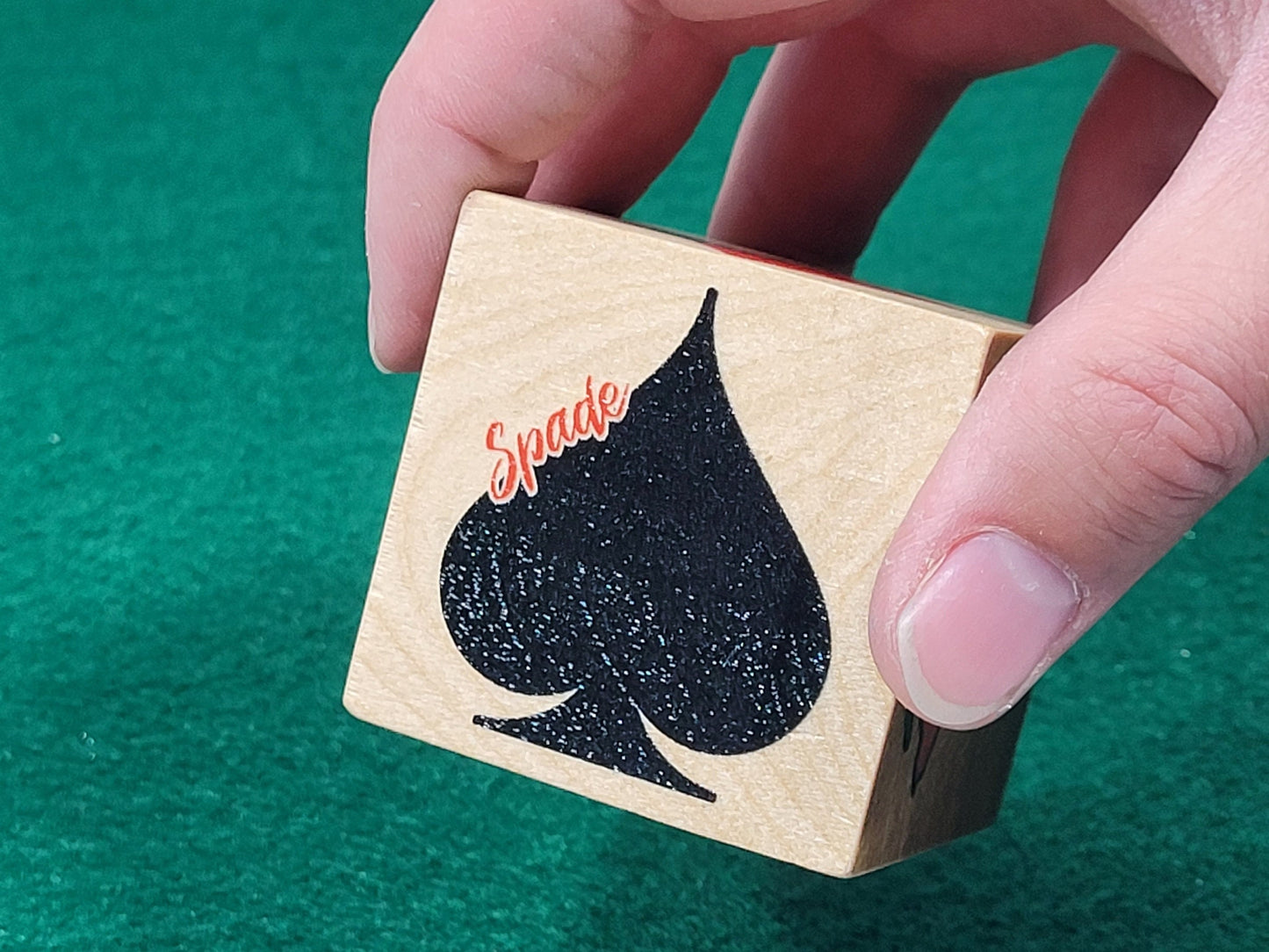 American State Trump Marker: Euchre, Pinochle, Bridge - Handmade Wood Cube