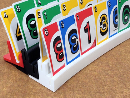 Personalize Playing cardholder: Curved, Two-Tier Plastic Stand, US Made