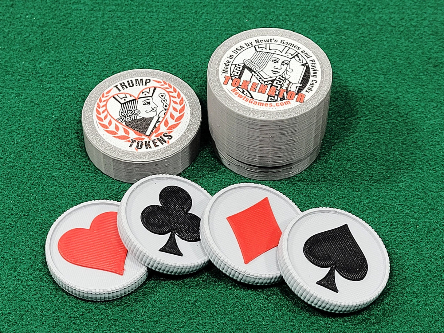 Suited Trump Marker Token Set: Plastic Card Games Indicator