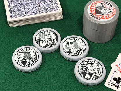 Suited Trump Marker Token Set: Plastic Card Games Indicator