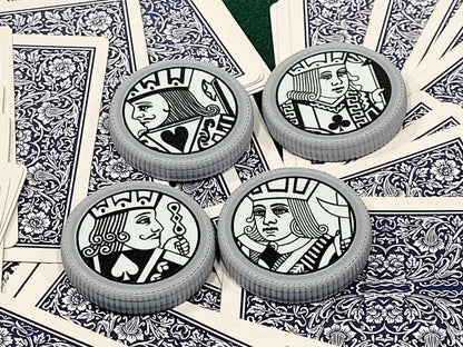 Suited Trump Marker Token Set: Plastic Card Games Indicator