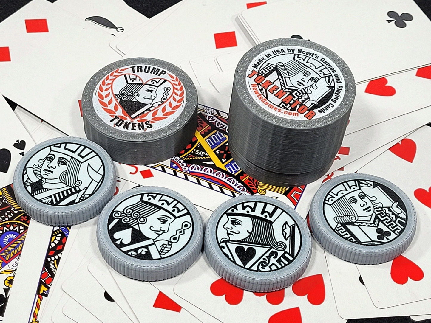 Suited Trump Marker Token Set: Plastic Card Games Indicator