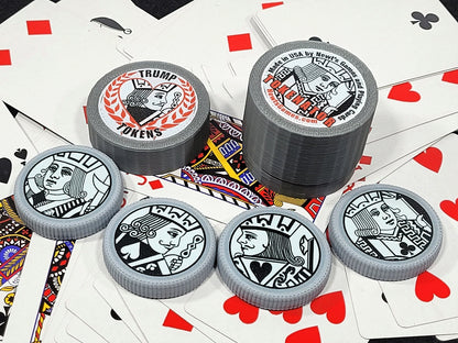 Suited Trump Marker Token Set: Plastic Card Games Indicator