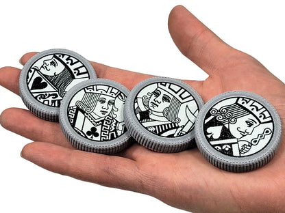 Suited Trump Marker Token Set: Plastic Card Games Indicator