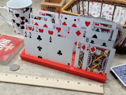 Personalized Card Holder: Slanted Design for Rummy, Canasta, Board Games