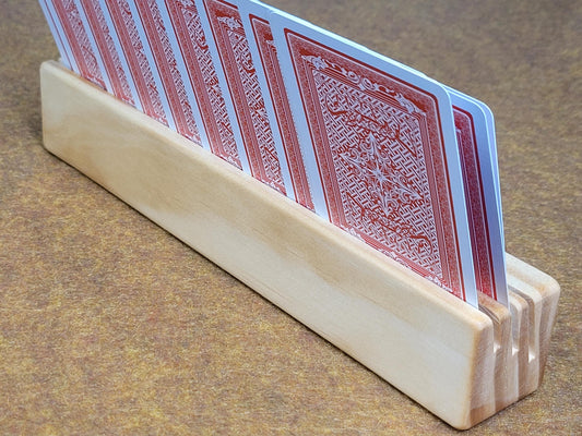 Wood Playing Card Holder: 3-Tier Pine, Can be Personalized