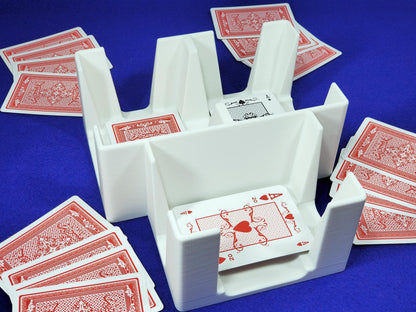 3 or 9 deck Playing Card Tray: Sidecard Caddy for Samba, Hand and Foot