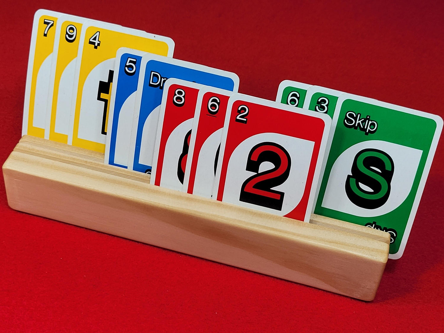 Wood Playing Card Holder: 3-Tier Pine, Can be Personalized