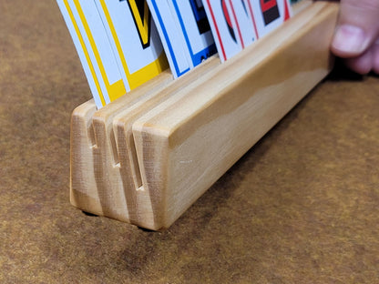 Wood Playing Card Holder: 3-Tier Pine, Can be Personalized