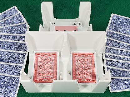 3 or 9 deck Playing Card Tray: Sidecard Caddy for Samba, Hand and Foot