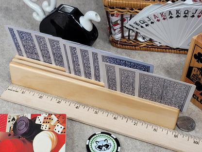 Wood Playing Card Holder: 3-Tier Pine, Can be Personalized