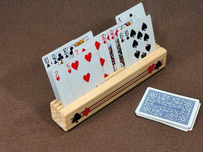 Custom Pine Wood Playing Card Holder: Arthritis Aid