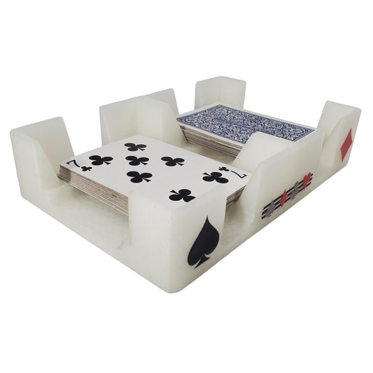 Busting with Pips Playing Card Tray - Sides Have a Heart, Club, Diamond, Spade Pattern (Crystal)