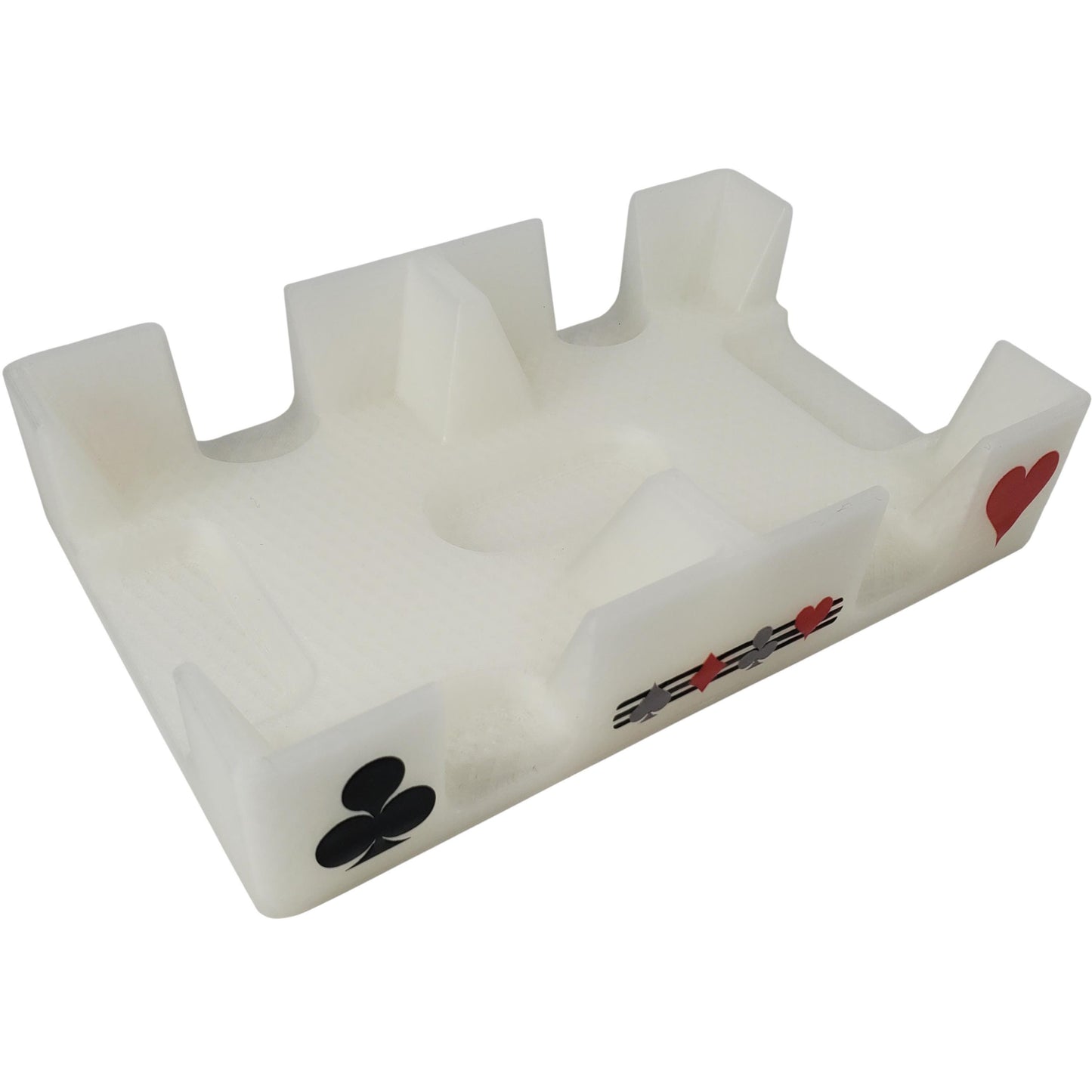 Busting with Pips Playing Card Tray - Sides Have a Heart, Club, Diamond, Spade Pattern (Crystal)