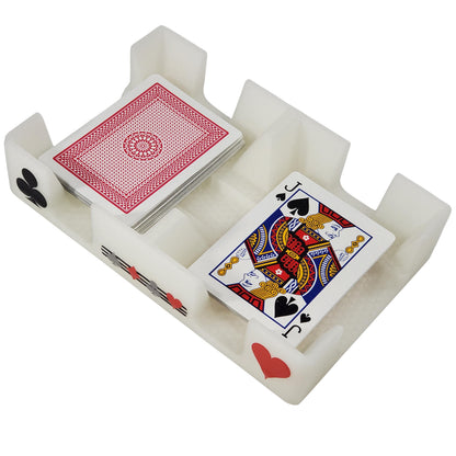 Busting with Pips Playing Card Tray - Sides Have a Heart, Club, Diamond, Spade Pattern (Crystal)