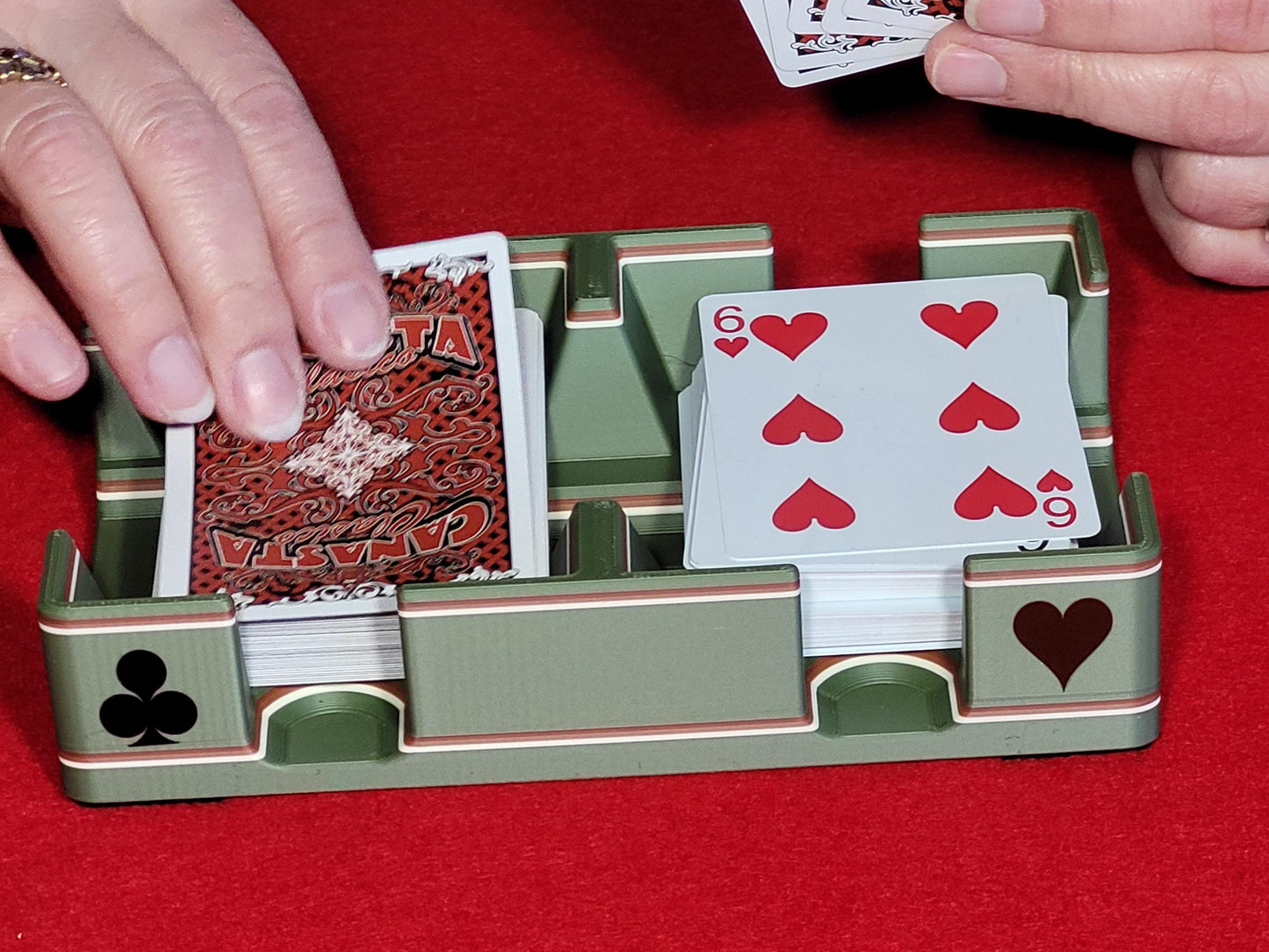 Camouflage Playing Card Tray, suited designed for 2 decks - US Made (Camouflage Design)
