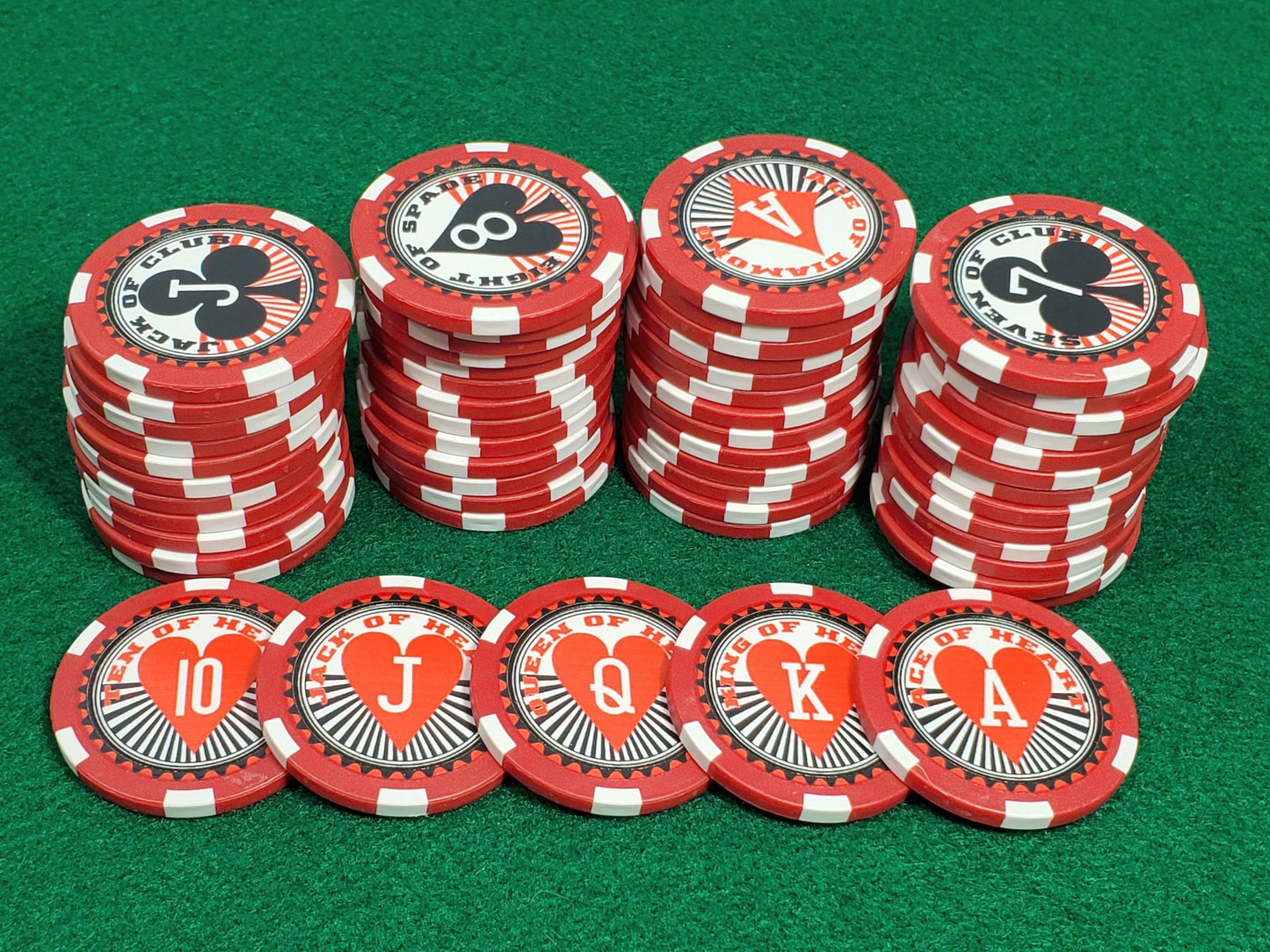 Poker Chip Playing Card Set: Casino Style, Cardian, Poker Run & Bowling