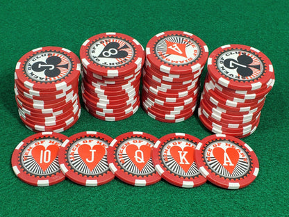Poker Chip Playing Card Set: Casino Style, Cardian, Poker Run & Bowling