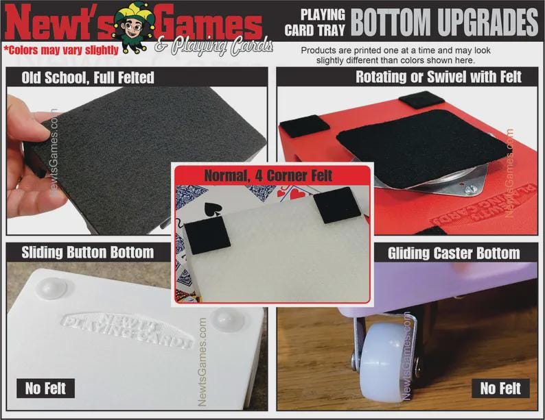 Busting with Pips Playing Card Tray - Sides Have a Heart, Club, Diamond, Spade Pattern (Crystal)