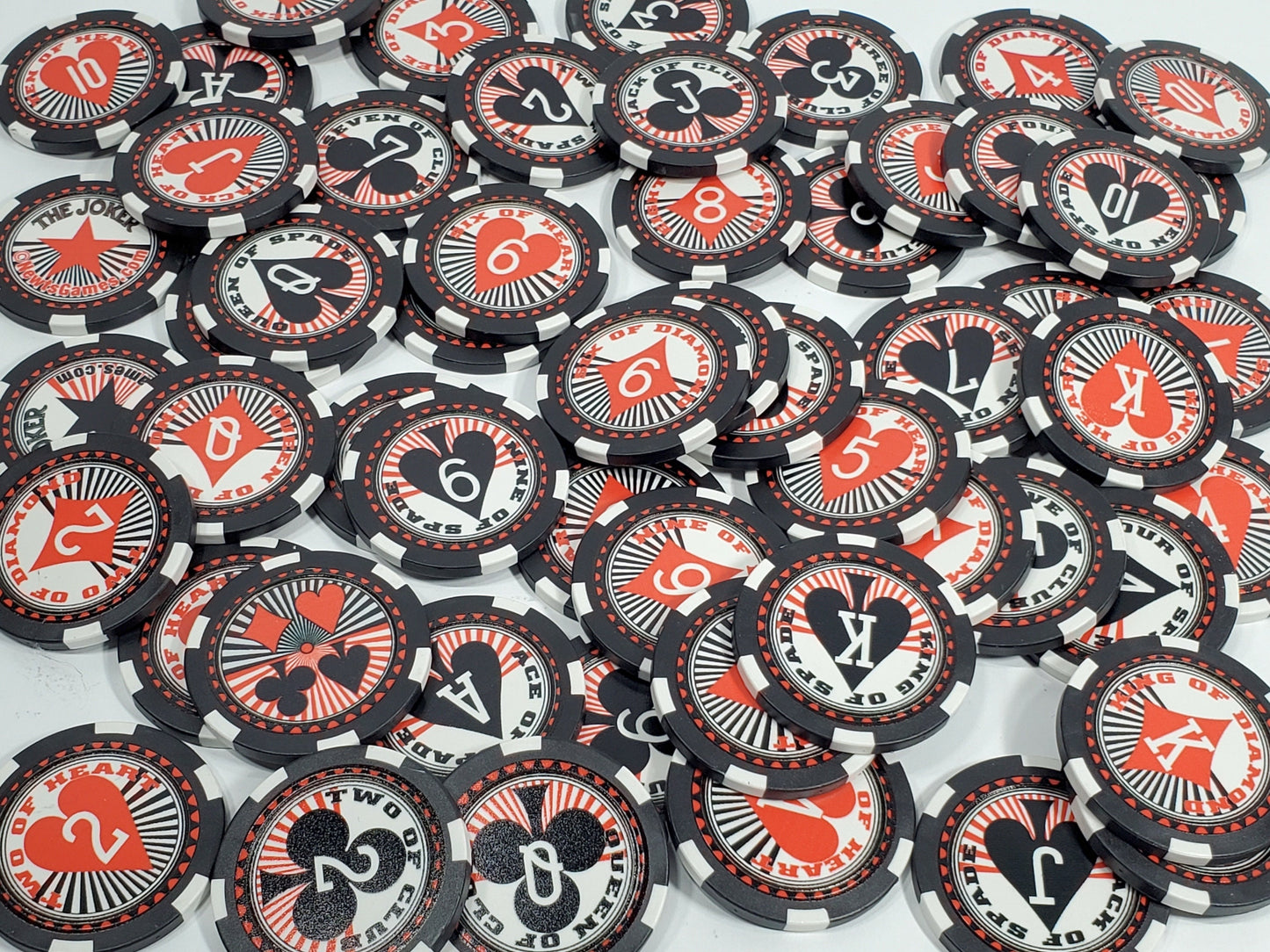 Poker Chip Playing Card Set: Casino Style, Cardian, Poker Run & Bowling