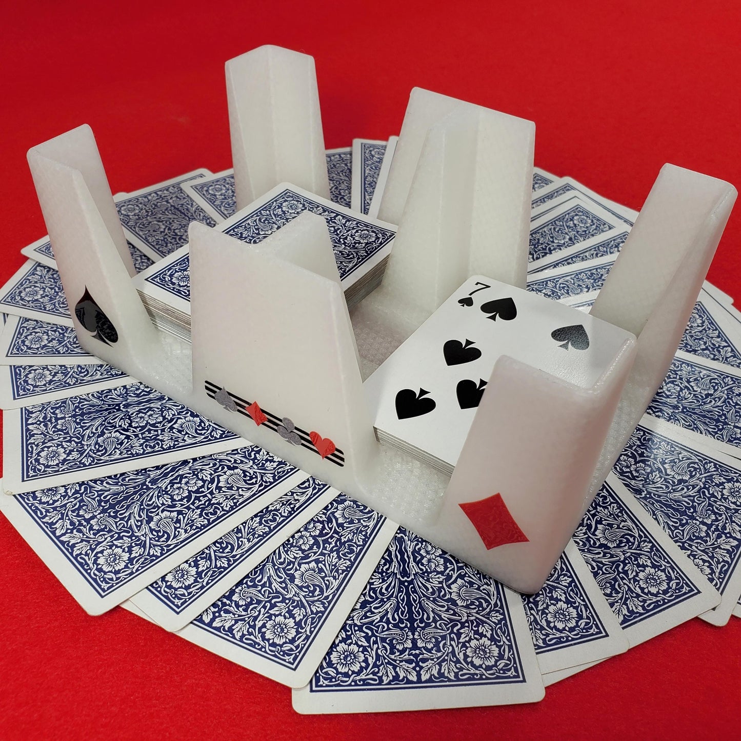 Busting with Pips Playing Card Tray - Sides Have a Heart, Club, Diamond, Spade Pattern (Crystal)