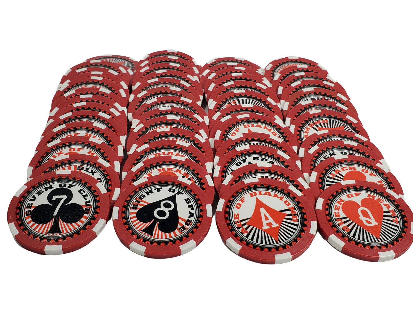 Poker Chip Playing Card Set: Casino Style, Cardian, Poker Run & Bowling