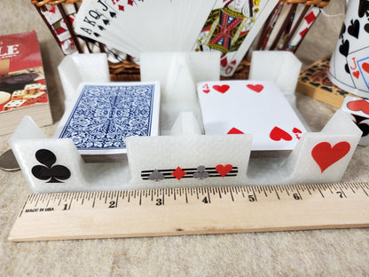 Busting with Pips Playing Card Tray - Sides Have a Heart, Club, Diamond, Spade Pattern (Crystal)