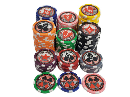 Poker Chip Playing Card Set: Casino Style, Cardian, Poker Run & Bowling