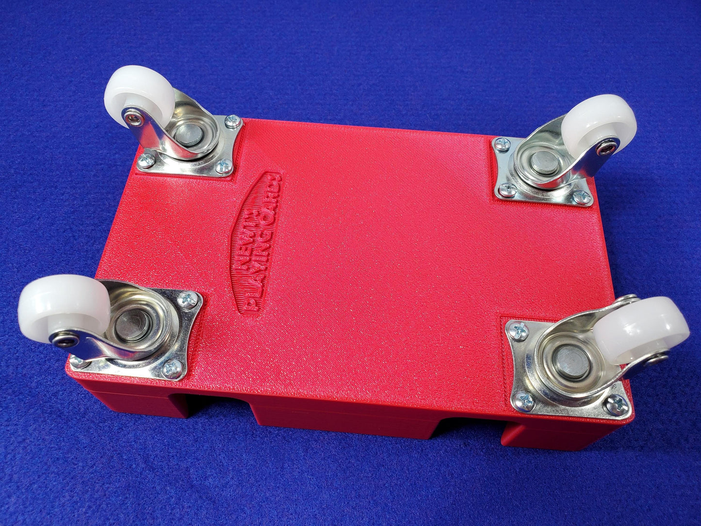 Gliding Playing Card Tray: Heavy duty wheels help it slide across surfaces for card games