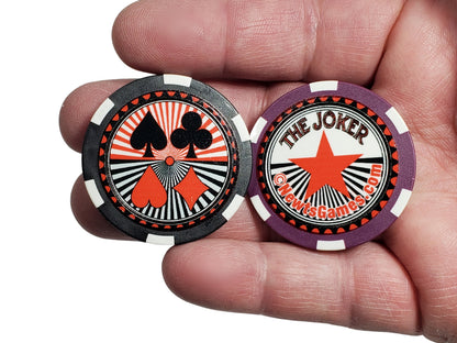 Poker Chip Playing Card Set: Casino Style, Cardian, Poker Run & Bowling