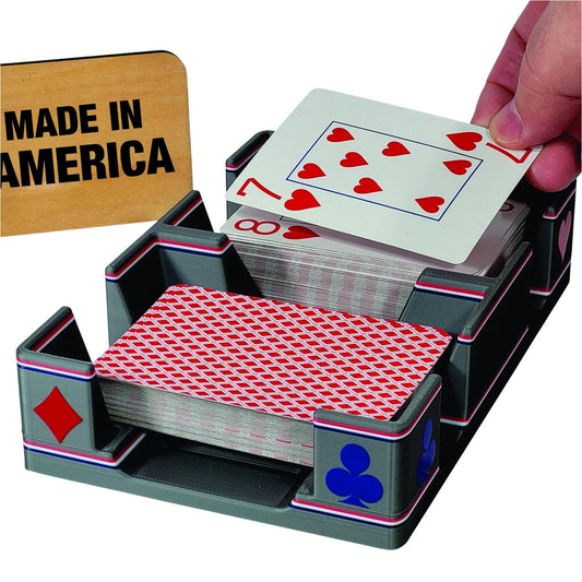Patriotic Playing Card Tray, suited designed for 2 decks - US Made (Ritzy Design)