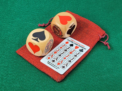 Suited Trump Marker Cubes: Lil' Trumpy design for Euchre, Pinochle Card Games