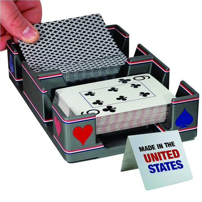 Patriotic Playing Card Tray, suited designed for 2 decks - US Made (Ritzy Design)