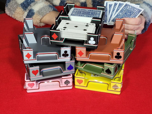 Suited Playing Card Tray: Ritzy Design, Draw & Discard Canasta and Other Card Games