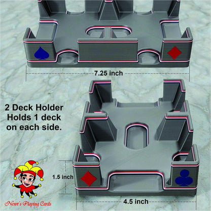 Patriotic Playing Card Tray, suited designed for 2 decks - US Made (Ritzy Design)