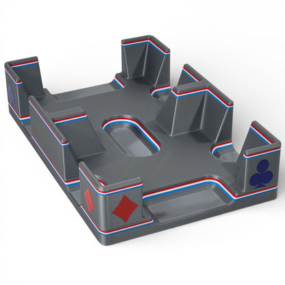 Suited Playing Card Tray: Ritzy Design, Draw & Discard Canasta and Other Card Games