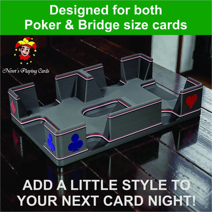 Patriotic Playing Card Tray, suited designed for 2 decks - US Made (Ritzy Design)