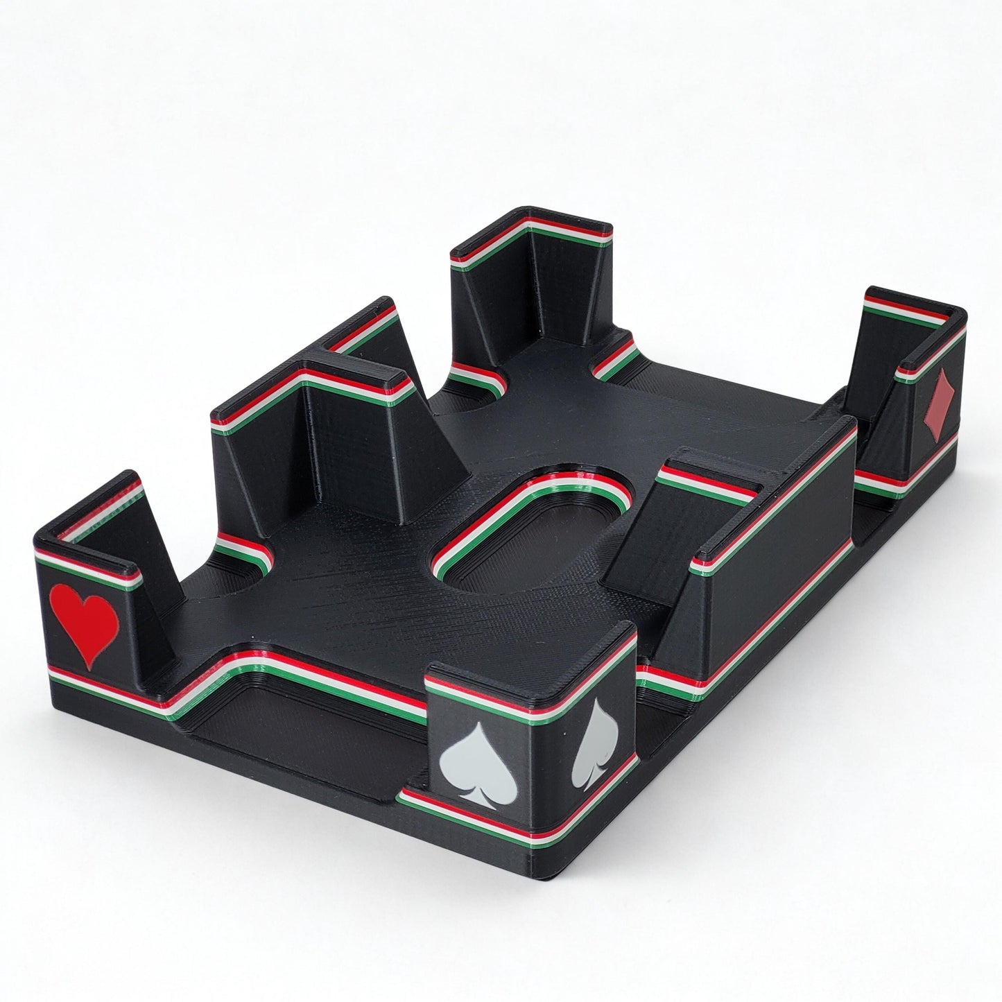 Suited Playing Card Tray: Ritzy Design, Draw & Discard Canasta and Other Card Games