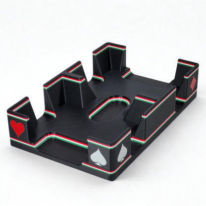 Suited Playing Card Tray: Ritzy Design, Draw & Discard Canasta and Other Card Games