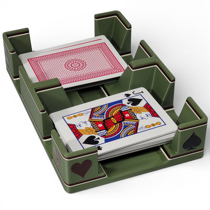 Suited Playing Card Tray: Ritzy Design, Draw & Discard Canasta and Other Card Games