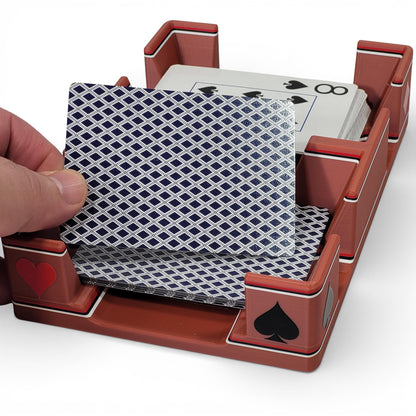 Suited Playing Card Tray: Ritzy Design, Draw & Discard Canasta and Other Card Games