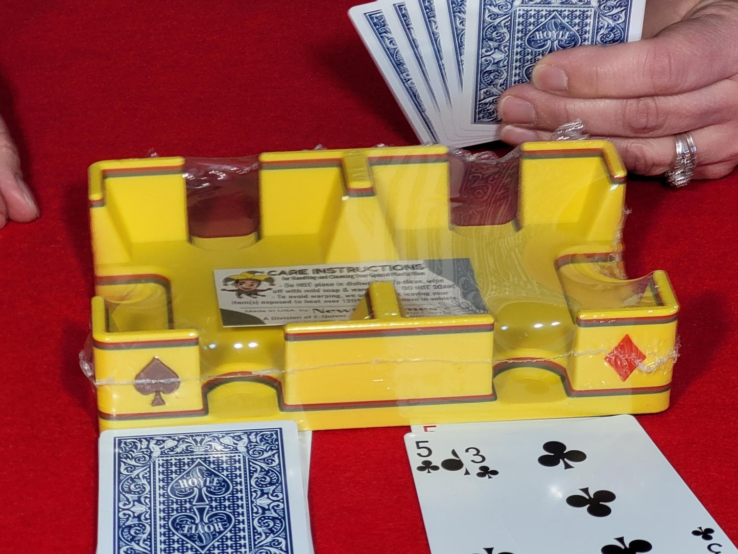 Suited Playing Card Tray: Ritzy Design, Draw & Discard Canasta and Other Card Games