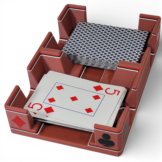 Steampunk Copper Playing Card Tray, suited designed for 2 decks - US Made (Ritzy Design)