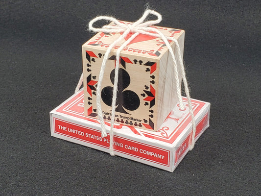 Customizable Trump Marker Set: Dutchman Design, Wooden Cube & Playing Cards