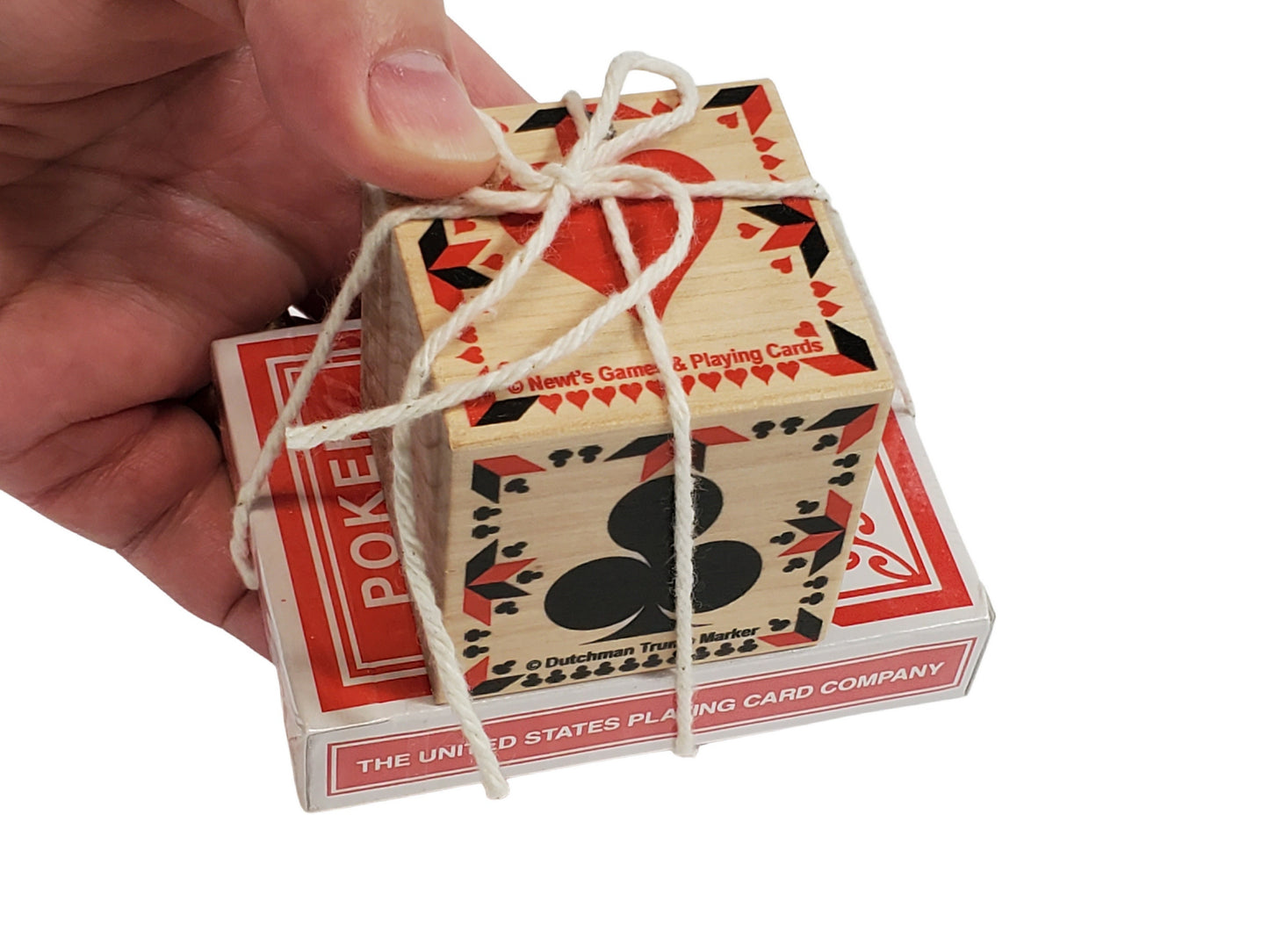 Customizable Trump Marker Set: Dutchman Design, Wooden Cube & Playing Cards