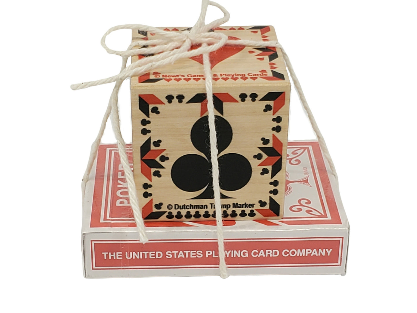 Customizable Trump Marker Set: Dutchman Design, Wooden Cube & Playing Cards