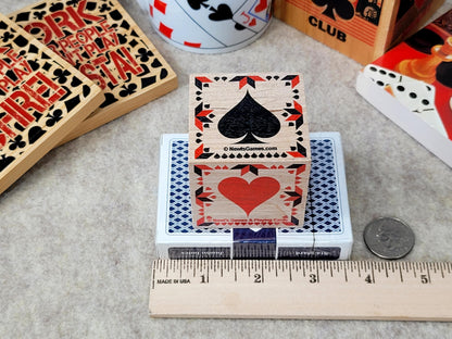 Customizable Trump Marker Set: Dutchman Design, Wooden Cube & Playing Cards