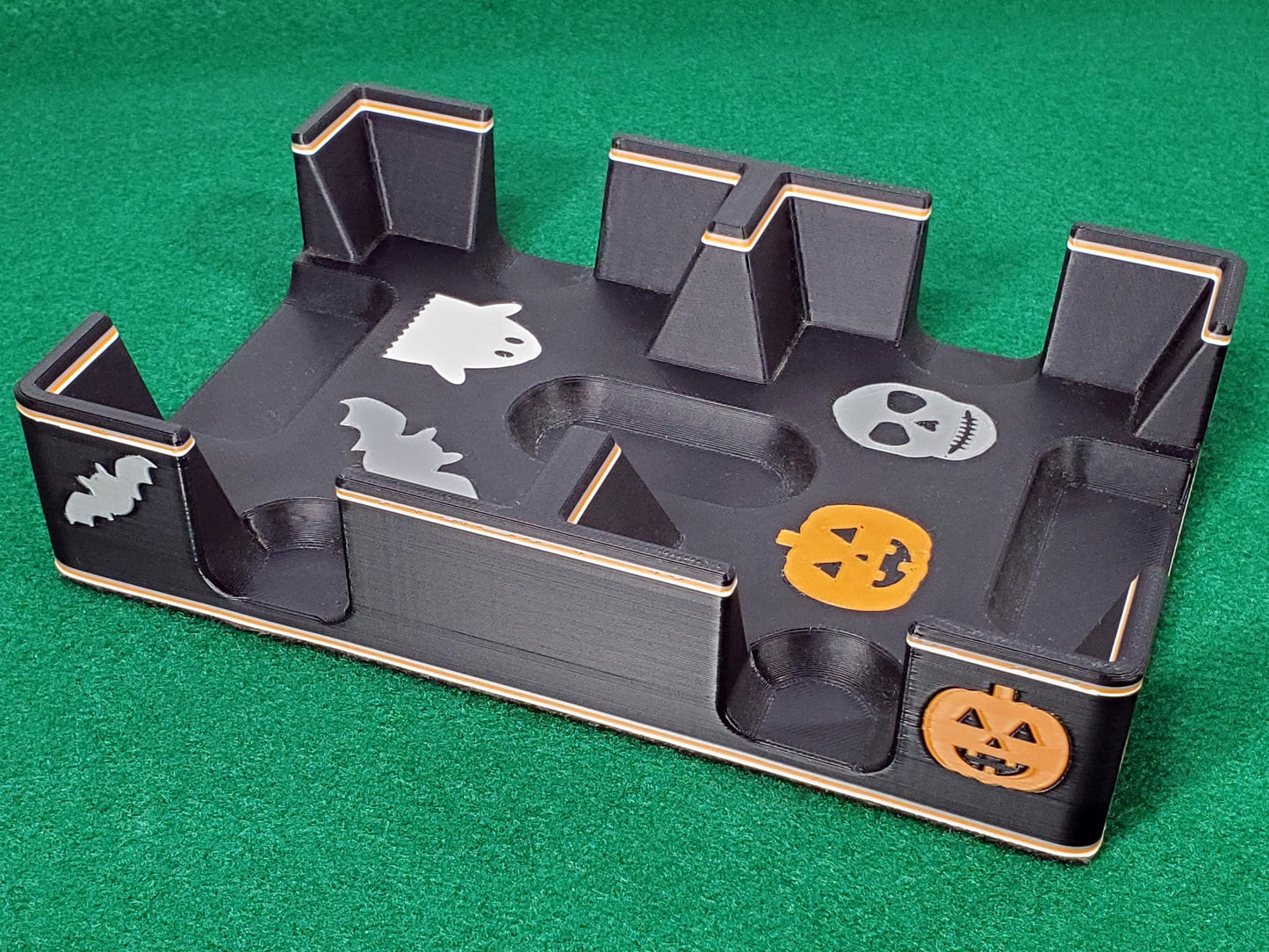 Halloween Playing Card Tray, Plastic: Choice of Bottom, Made in USA